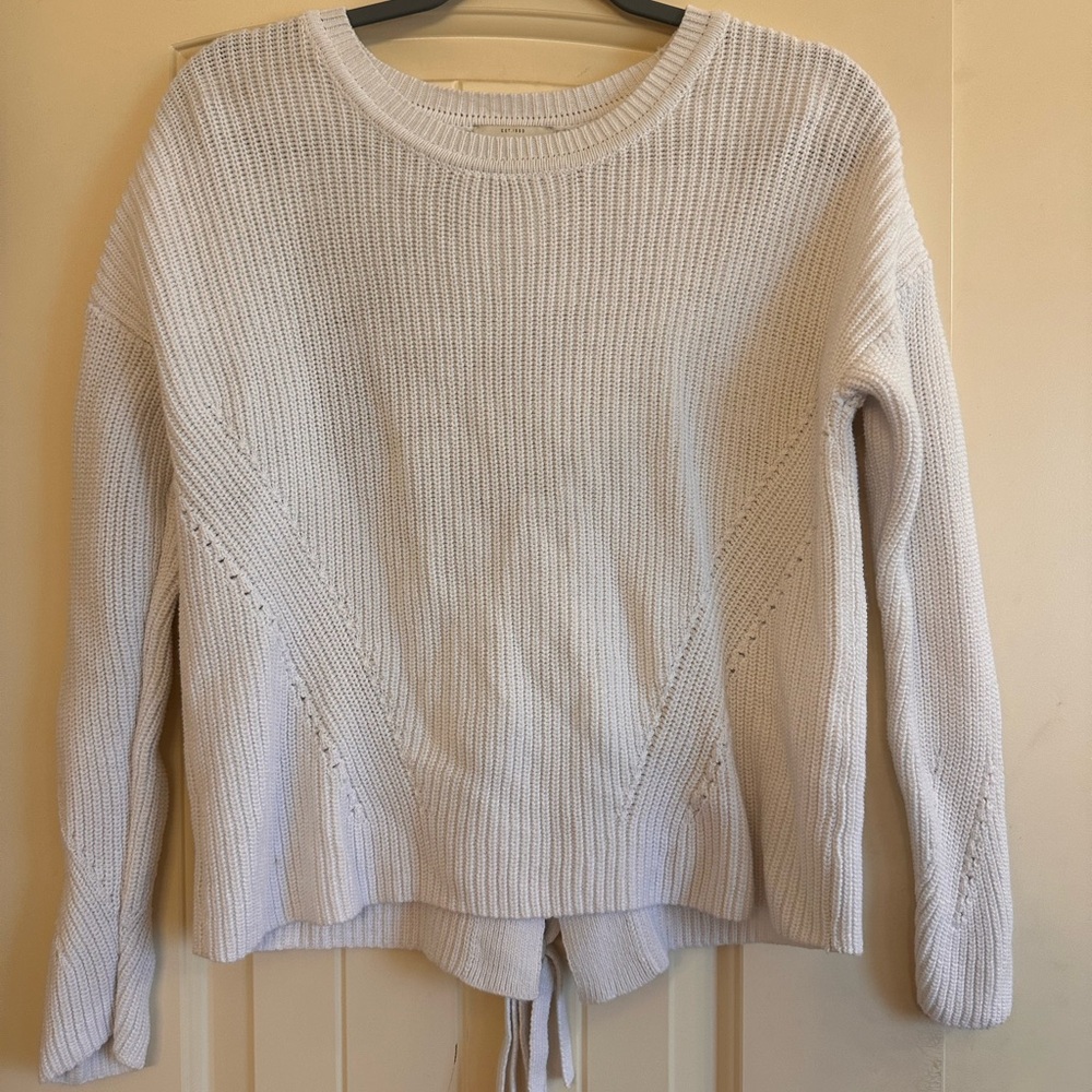 Lucky Brand Cream Knit Crewneck Sweater